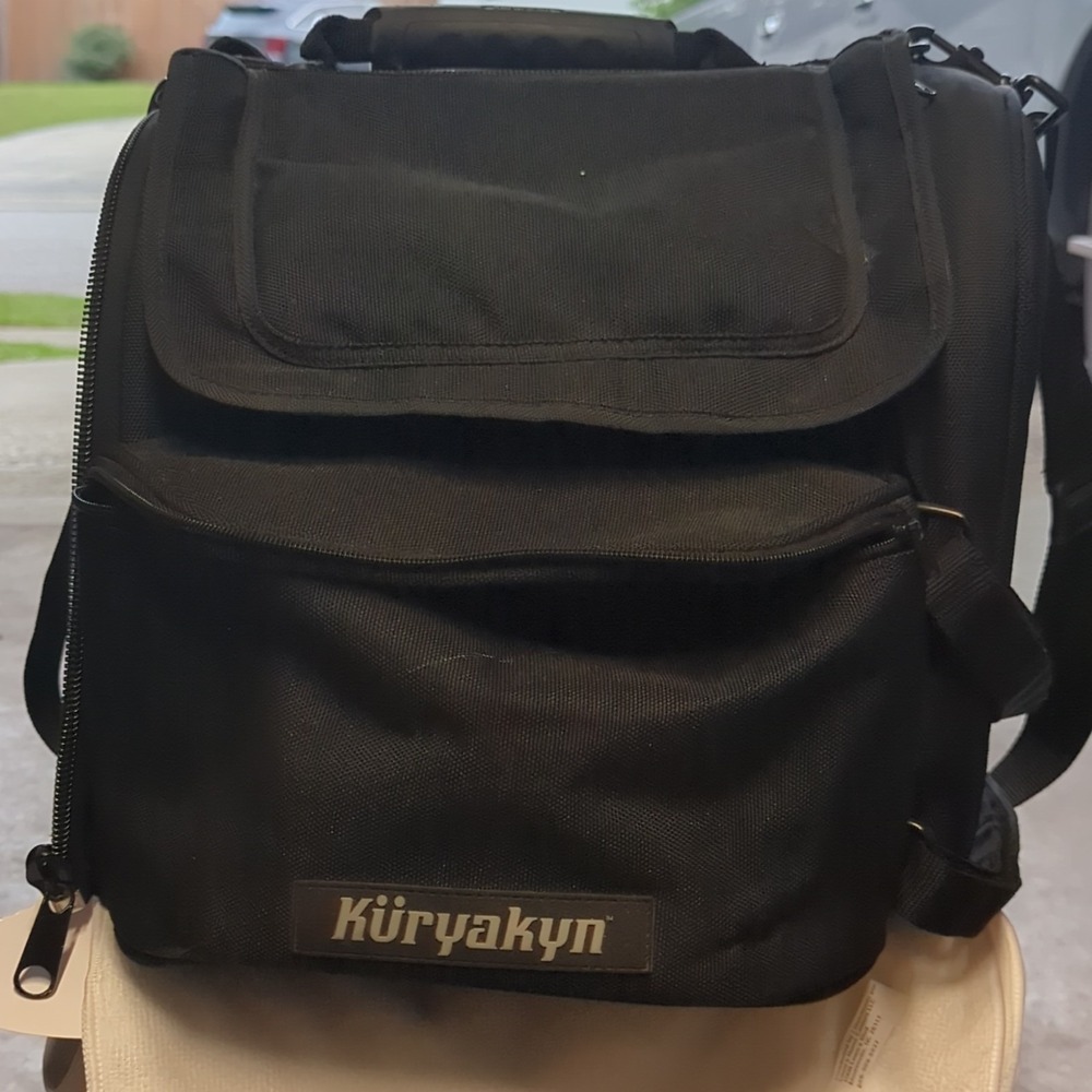 Kuryakyn Motorcycle Travel Bag Black Multi Pocket Storage Touring Cruiser